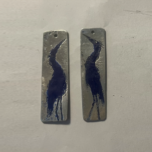 Etched and Enamelled silver