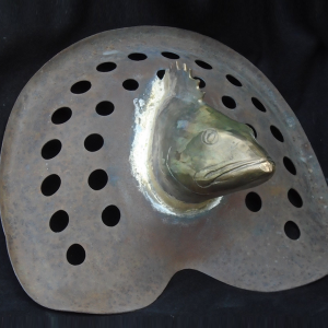 Fish farming - cast bronze and steel