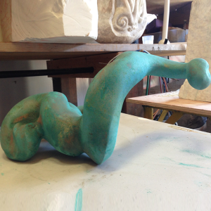 Reaching for the end - cast bronze